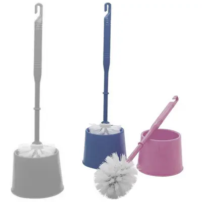 ESCOVA SANITARIA COM SUPORTE DE PLASTICO REDONDO COLORS 32CM