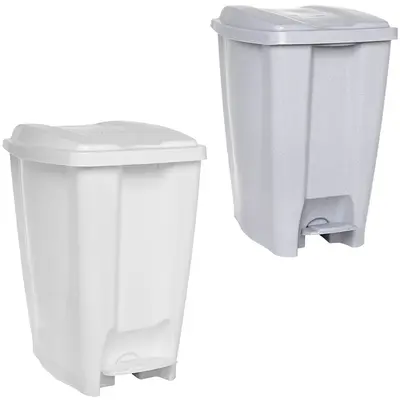 LIXEIRA COM PEDAL DE PLASTICO RETANGULAR COLORS 20L