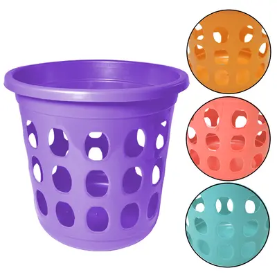 LIXEIRA CESTO DE PLASTICO REDONDO TELADO COLORS 5L 19X22CM DE Ø