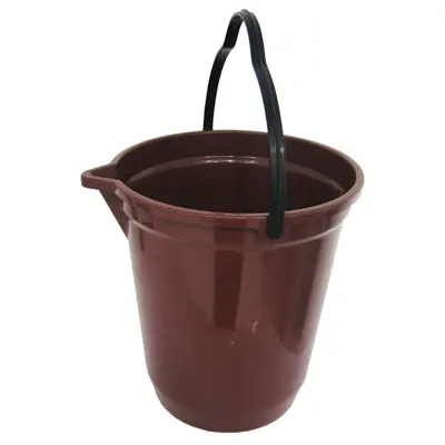 BALDE DE PLASTICO REDONDO COLORS COM APOIO + BICO E ALCA 12L 30X27,5CM DE Ø