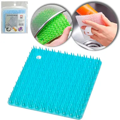 ESPONJA DE SILICONE MULTIUSO QUADRADO 10CM