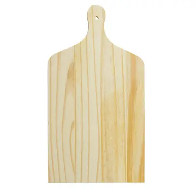 TABUA DE CORTE DE MADEIRA MULTIUSO COM PEGADOR 24X44CM