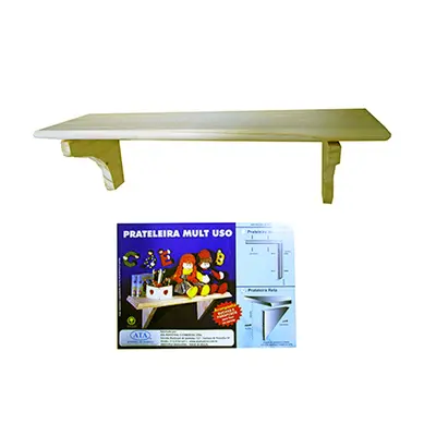 PRATELEIRA DE MADEIRA PEQUENA 50X14CM