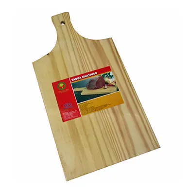 TABUA DE CORTE DE MADEIRA MULTIUSO TRADICIONAL COM PEGADOR Nº3 35X20CM