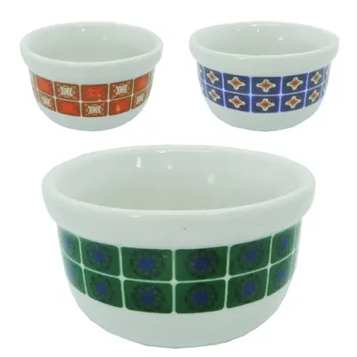 TIGELA CUMBUCA DE PORCELANA ESTAMPAS SORTIDAS 190ML