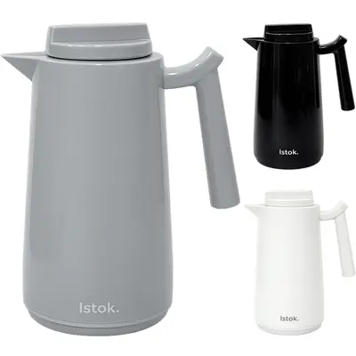 GARRAFA TERMICA COM AMPOLA DE VIDRO KISS CINZA / PRETA / OFF 400ML