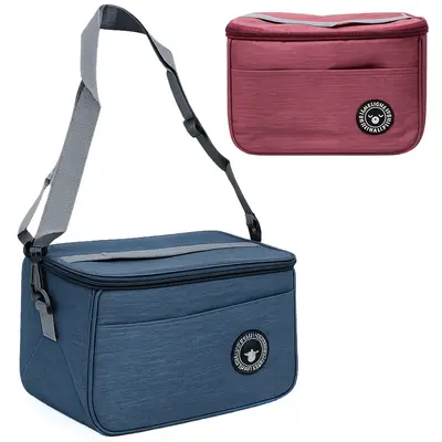 BOLSA TERMICA RETANGULAR COM BOLSO 23X15X10CM