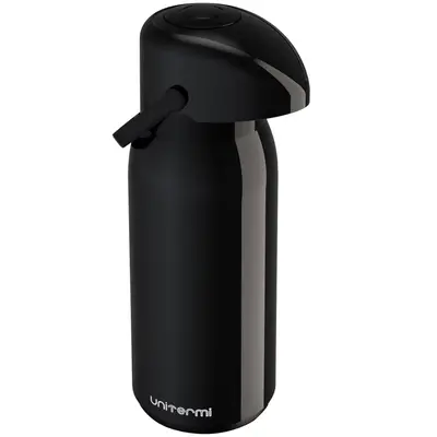 GARRAFA TERMICA COM AMPOLA DE VIDRO VERONA PRETA 1,8L