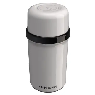 GARRAFA TERMICA COM AMPOLA DE VIDRO FANO BRANCA 250ML