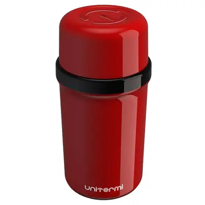 GARRAFA TERMICA COM AMPOLA DE VIDRO FANO VERMELHA 250ML