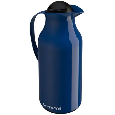 GARRAFA TERMICA COM AMPOLA DE VIDRO SIENA AZUL 750ML