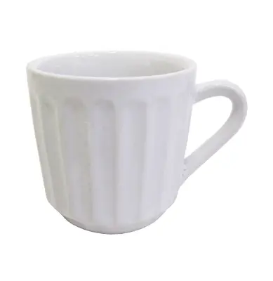 CANECA DE PORCELANA CANELADA BRANCO 150ML