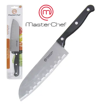 FACA SANTOKU DE INOX 7'' CABO PLASTICO PRETO QUOTIDIEN MASTERCHEF