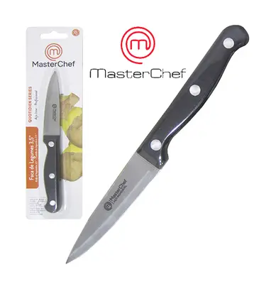FACA DE LEGUMES DE INOX 3,5'' CABO PLASTICO PRETO QUOTIDIEN MASTERCHEF