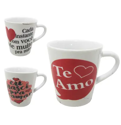 CANECA DE PORCELANA FRASES AMOR 120ML