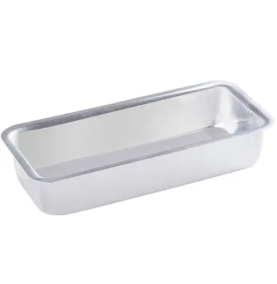 FORMA ASSADEIRA DE ALUMINIO RETANGULAR PARA PAO / BOLO GRANDE 30,7X12,4X6CM