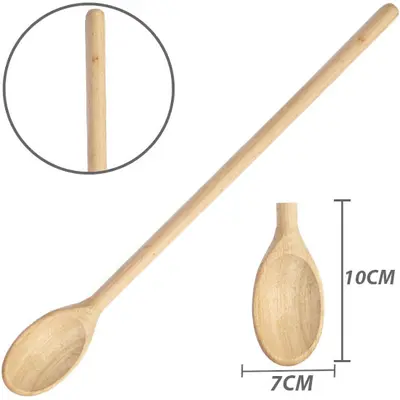 COLHER DE PAU OVAL CABO LISO 60CM