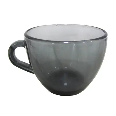 CANECA XICARA DE VIDRO PARA CHA FUME 230ML
