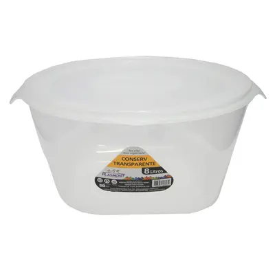 CONSERV DE PLASTICO REDONDO COM ALCA + TAMPA 8L