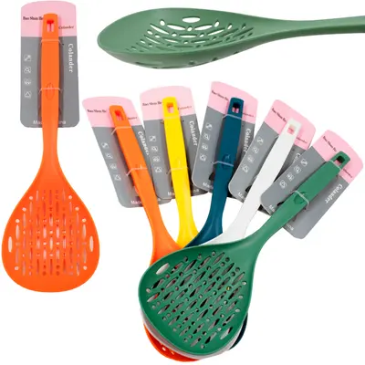 COLHER DE PLASTICO VAZADA COLORS 32X11CM