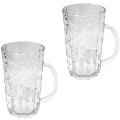 JOGO DE CANECA DE VIDRO PARA CHOPP COM 2 PECAS 550ML