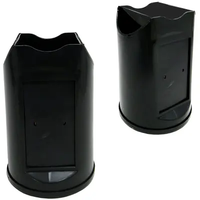 PORTA GUARDANAPO / CANUDO / SACHE DE PLASTICO PRETO 22X14,5CM DE Ø