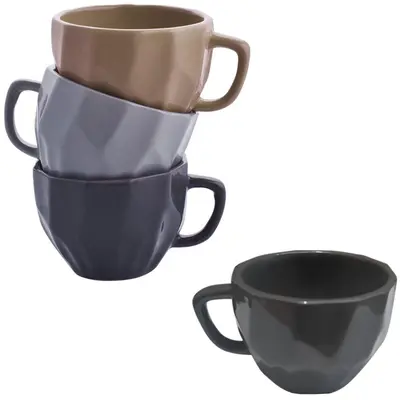 CANECA DE PORCELANA GEOMETRICA COLORS 80ML