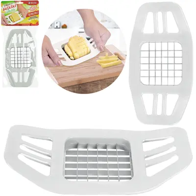 CORTADOR DE BATATA MANUAL 36 PALITOS DE INOX / PLASTICO 17,5X10CM