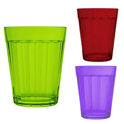 COPO DE PLASTICO DOSE / SHOT APERITIVO CANELADO COLORS 65ML
