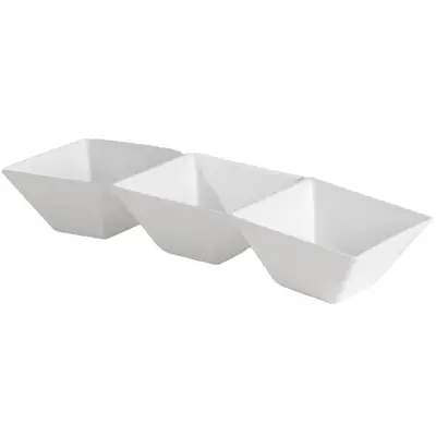 PETISQUEIRA DE PLASTICO RETANGULAR TRIPLA LE CHEF BRANCO 410ML 24X8X4,5CM