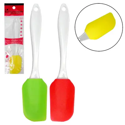ESPATULA DE PAO DURO DE SILICONE COLORS CABO ACRILICO 19X4CM