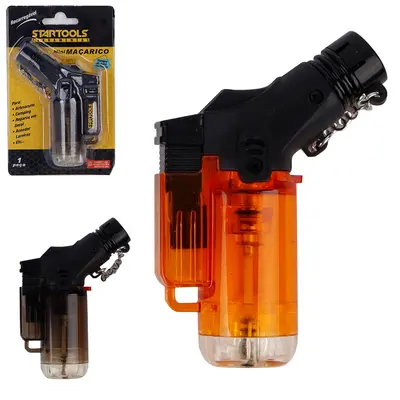 MINI MACARICO PORTATIL RECARREGAVEL CONTROLE MANUAL DE CHAMA E BOTAO ACENDIMENTO STARTOOLS