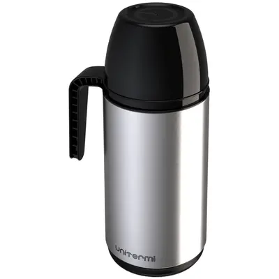 GARRAFA TERMICA DE INOX COM AMPOLA DE VIDRO ROMA 1L