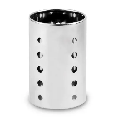 PORTA TALHER / ESCORREDOR DE TALHER DE INOX REDONDO VAZADO PREMIUM 15X10CM DE Ø