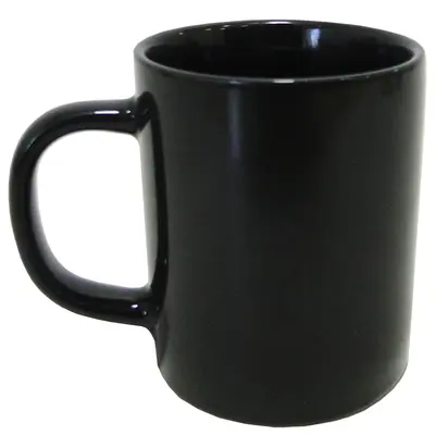 CANECA DE PORCELANA RETA PRETA 100ML