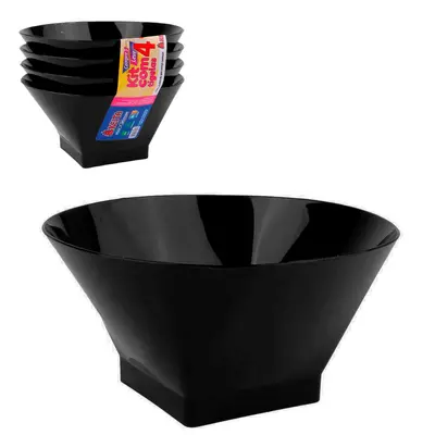 TIGELA CUMBUCA DE PLASTICO REDONDA PRETA 500ML 7X14,5CM DE Ø