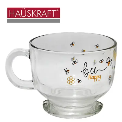 CANECA DE VIDRO JUMBO HONEY HAUSKRAFT 500ML