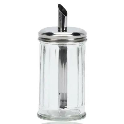 ACUCAREIRO DE VIDRO COM TAMPA INOX 280ML