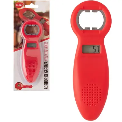 ABRIDOR DE GARRAFA DE PLASTICO COM CONTADOR DIGITAL A BATERIA 14CM