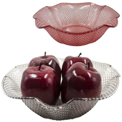 FRUTEIRA DE MESA DE ACRILICO REDONDA 7,6X24CM DE Ø
