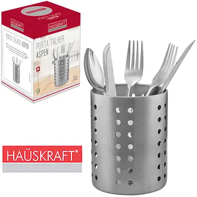 PORTA TALHER / ESCORREDOR DE TALHER DE INOX REDONDO VAZADO ASPEN HAUSKRAFT 12,5X9,5CM DE Ø