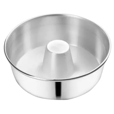 FORMA ASSADEIRA DE ALUMINIO PARA BOLO / TORTA / PUDIM COM TUBO Nº22 POLIDO