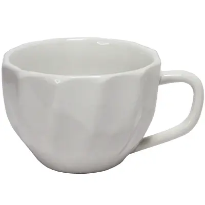 XICARA DE PORCELANA PRISMA PARA CHA BRANCO 200ML