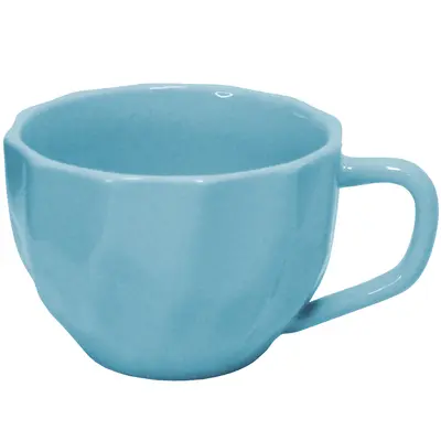 XICARA DE PORCELANA PRISMA PARA CHA AZUL 200ML