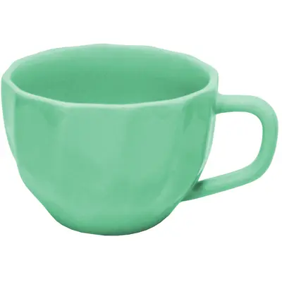 XICARA DE PORCELANA PRISMA PARA CHA TIFANI VERDE 200ML