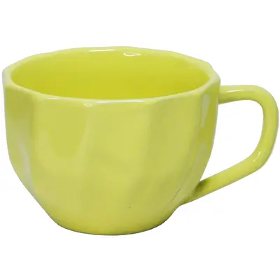 XICARA DE PORCELANA PRISMA PARA CHA AMARELA 200ML