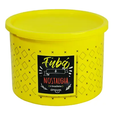 ORGANIZADOR DE PLASTICO REDONDO FUBA COM TAMPA 1,8L