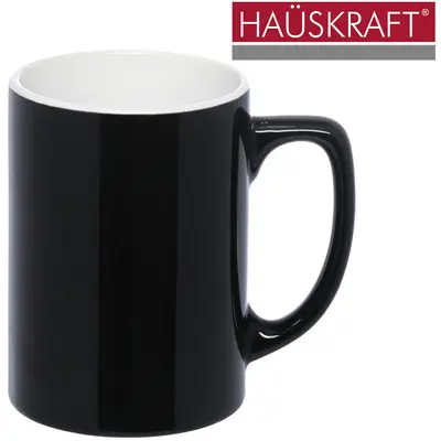 CANECA DE PORCELANA PRETA HAUSKRAFT 310ML