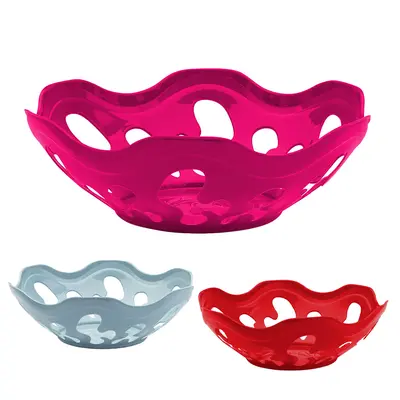 FRUTEIRA DE MESA DE PLASTICO REDONDA COLORS 30CM DE Ø