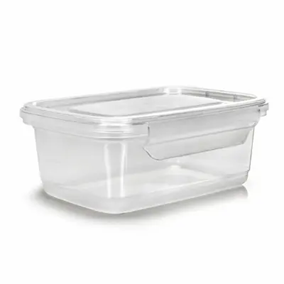 CAIXA / POTE DE PLASTICO RETANGULAR COM TAMPA E TRAVA GOURMET 750ML
